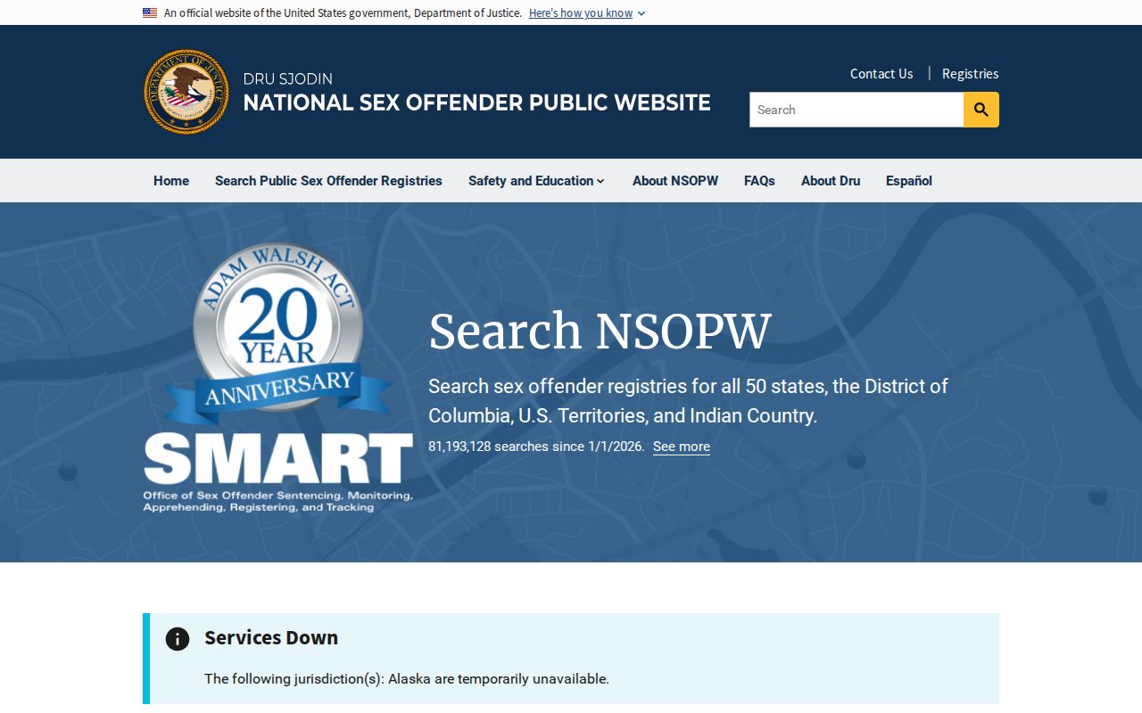 National search supporting an Upson County sex offender lookup
